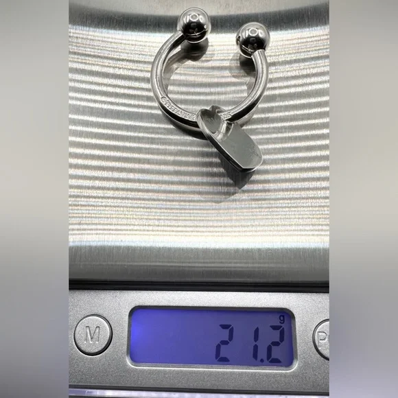 Silver Tiffany& Co Return To Tiffany Heart Key Ring & screwball closure w/logo - Picture 6 of 8